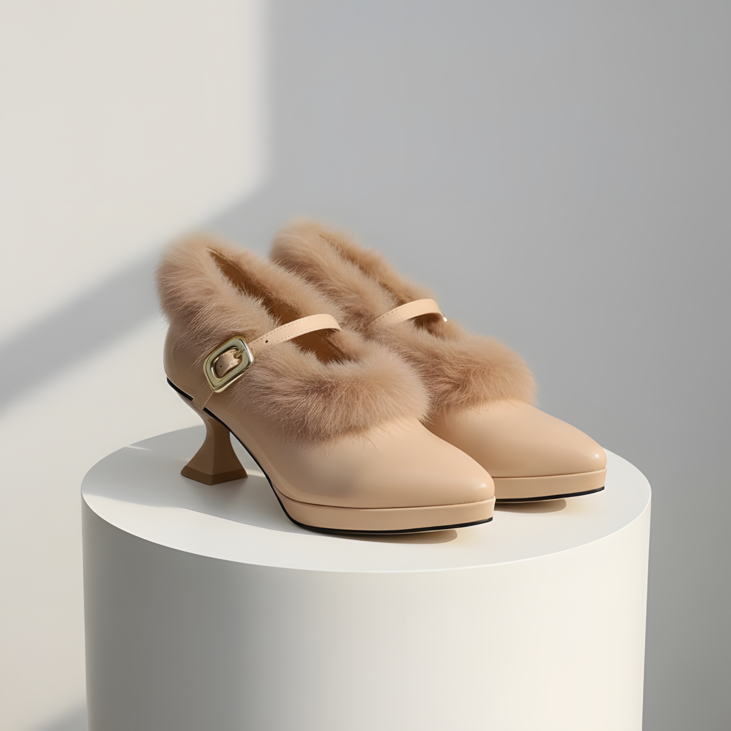 AuraBarcelona™ Tacones de Piel Velina