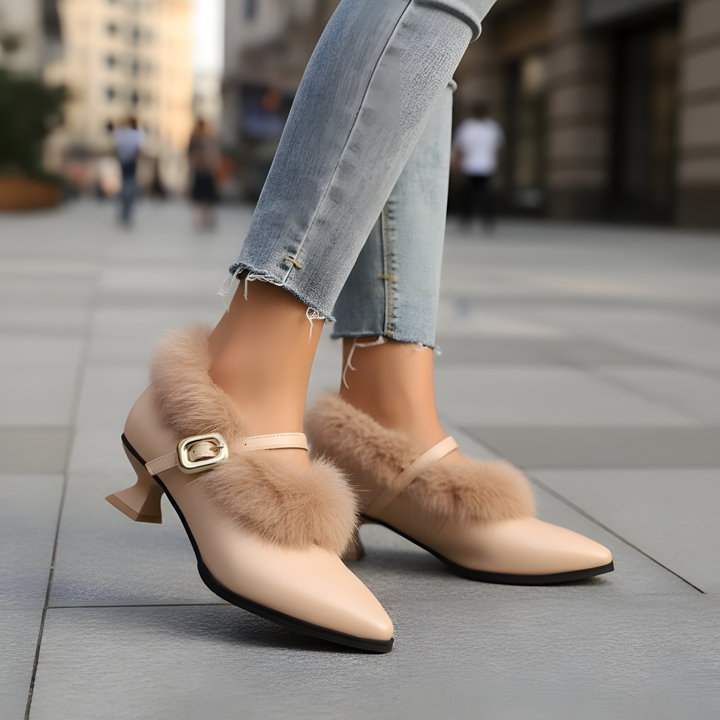 AuraBarcelona™ Tacones de Piel Velina