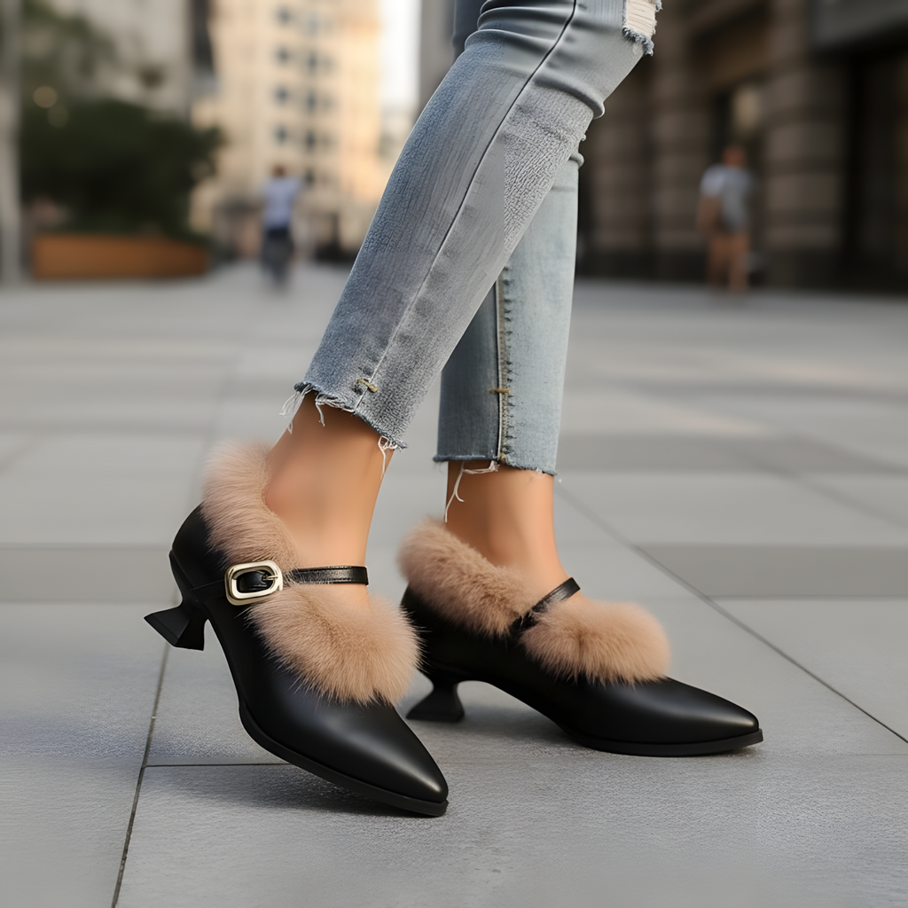 AuraBarcelona™ Tacones de Piel Velina