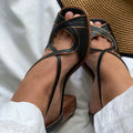AuraBarcelona™ SANDALIA ELEGANTE CON TIRAS CRUZADAS