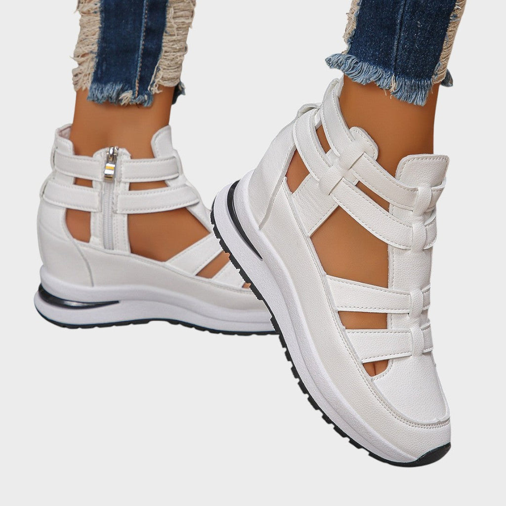 AuraBarcelona™ Isabel | Elegantes Sandalias Con Cremallera Lateral