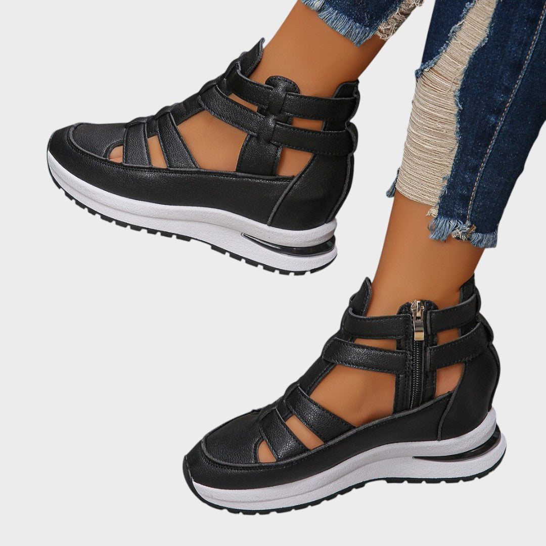 AuraBarcelona™ Isabel | Elegantes Sandalias Con Cremallera Lateral