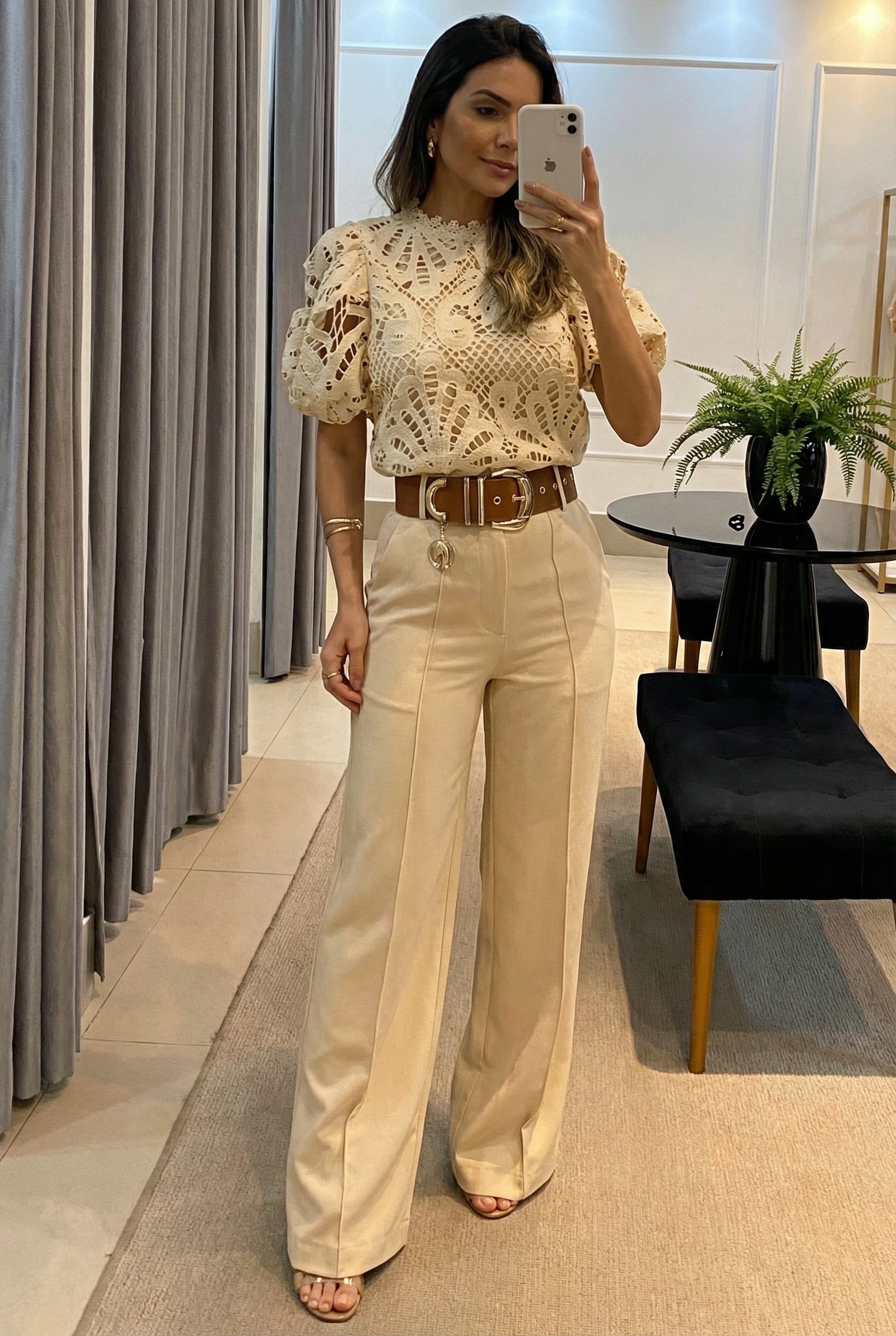 AuraBarcelona™ María | Conjunto (Blusa + Pantalón)
