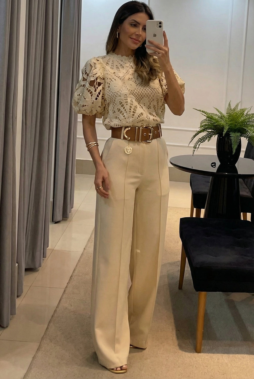 AuraBarcelona™ María | Conjunto (Blusa + Pantalón)