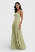 AuraBarcelona™ MAYA | Vestido maxi sin mangas de cintura caída