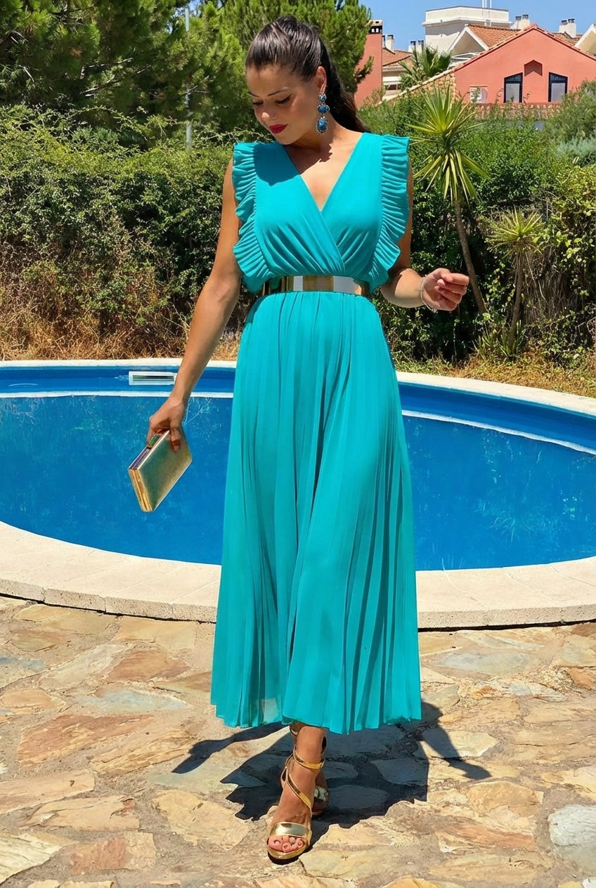 AuraBarcelona™ Esperanza | Vestido de gasa elegante
