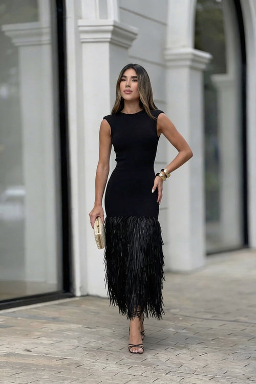 AuraBarcelona™ Ana | Vestido Largo De Flecos