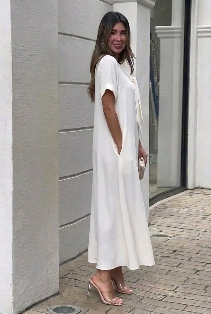AuraBarcelona™ Pilar | Vestido Elegante con bolsillos