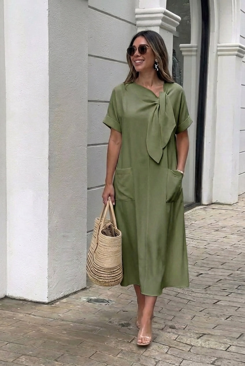 AuraBarcelona™ Pilar | Vestido Elegante con bolsillos