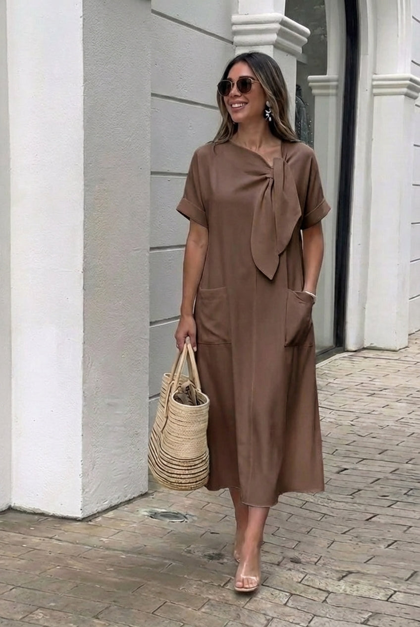AuraBarcelona™ Pilar | Vestido Elegante con bolsillos