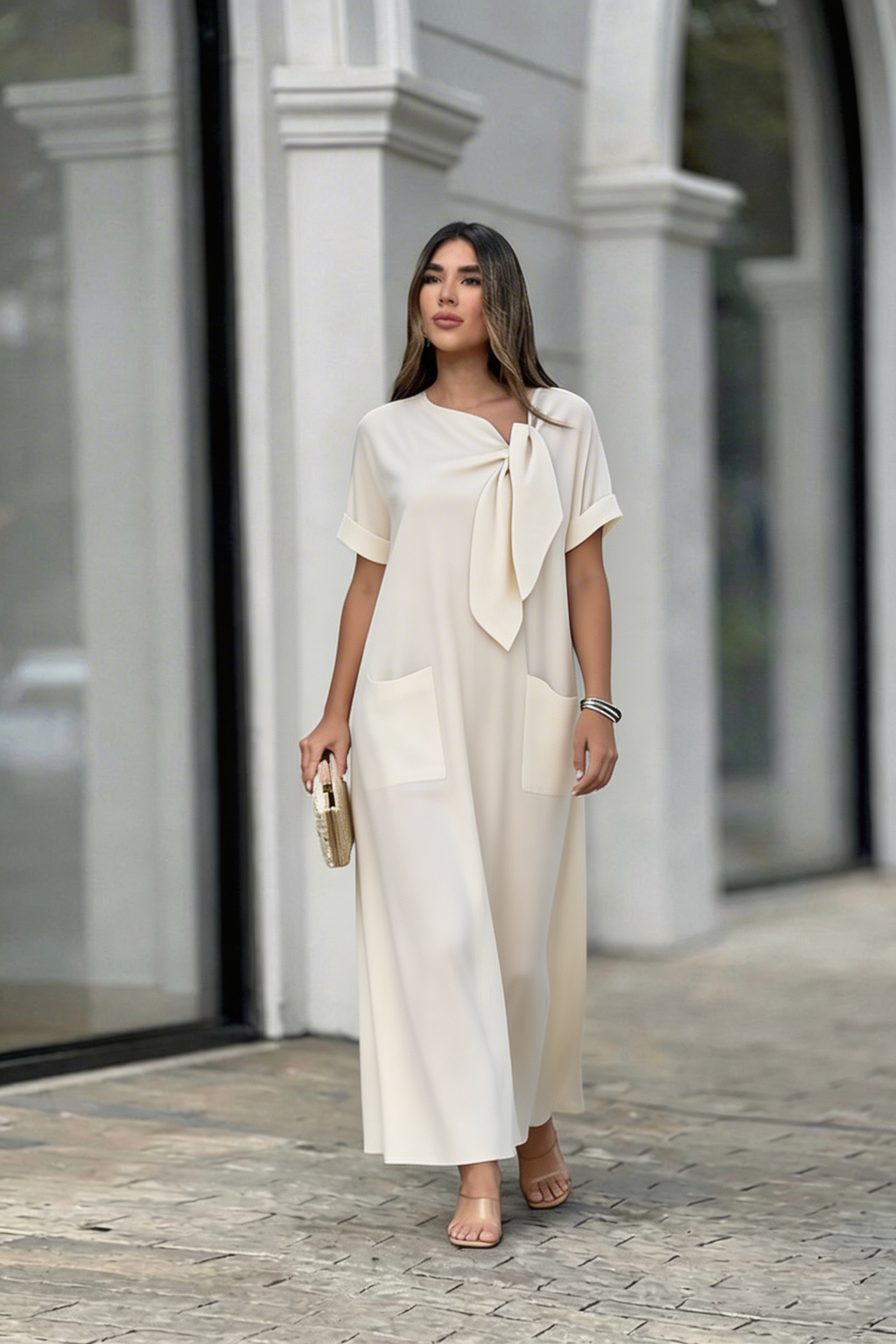 AuraBarcelona™ Pilar | Vestido Elegante con bolsillos