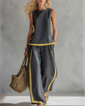 AuraBarcelona™ | CONJUNTO ELEGANTE DE ALGODÓN Y LINO