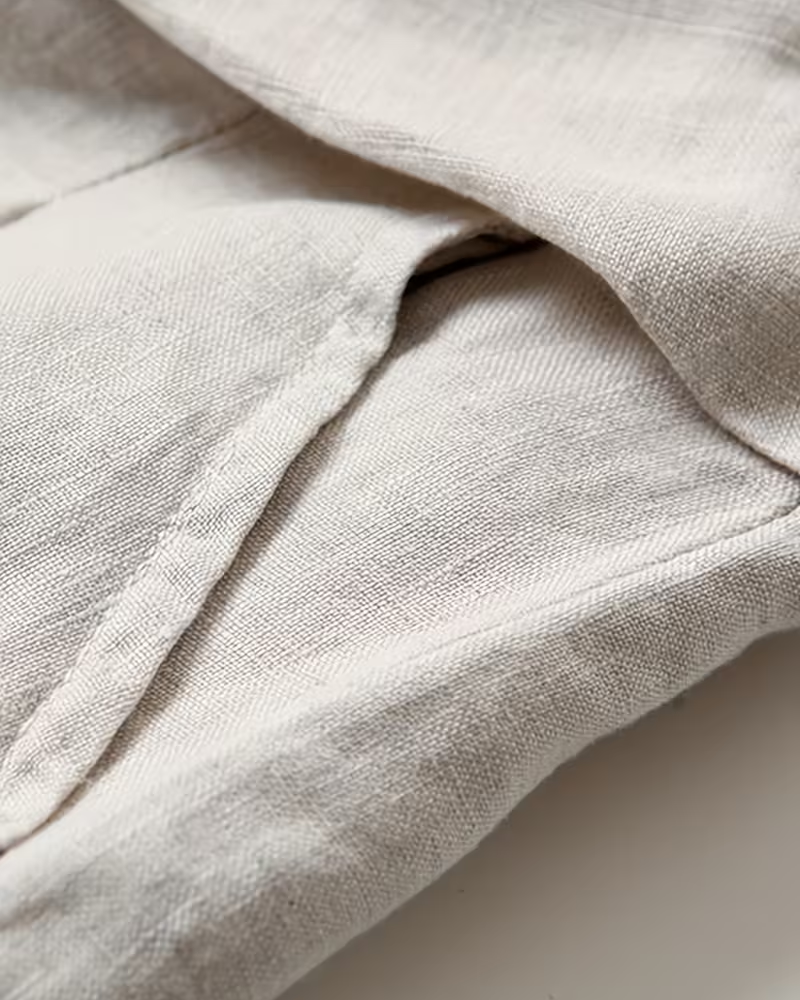 AuraBarcelona™ | PANTALONES DE LINO PIERNA ANCHA