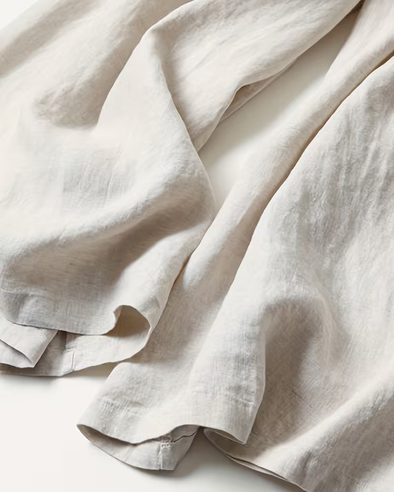 AuraBarcelona™ | PANTALONES DE LINO PIERNA ANCHA